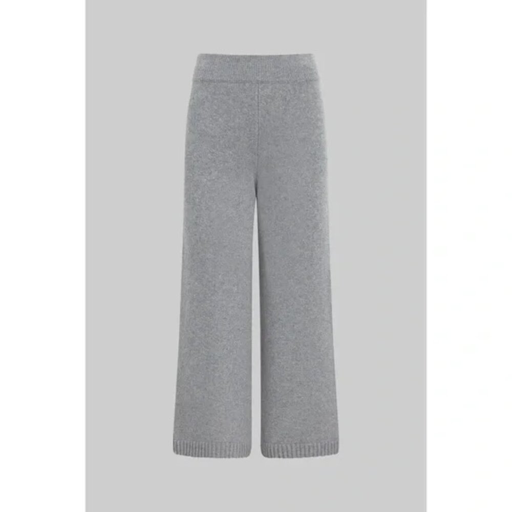 NWOT LESET Zoe Crop Wide Leg Pant in Grey Melange